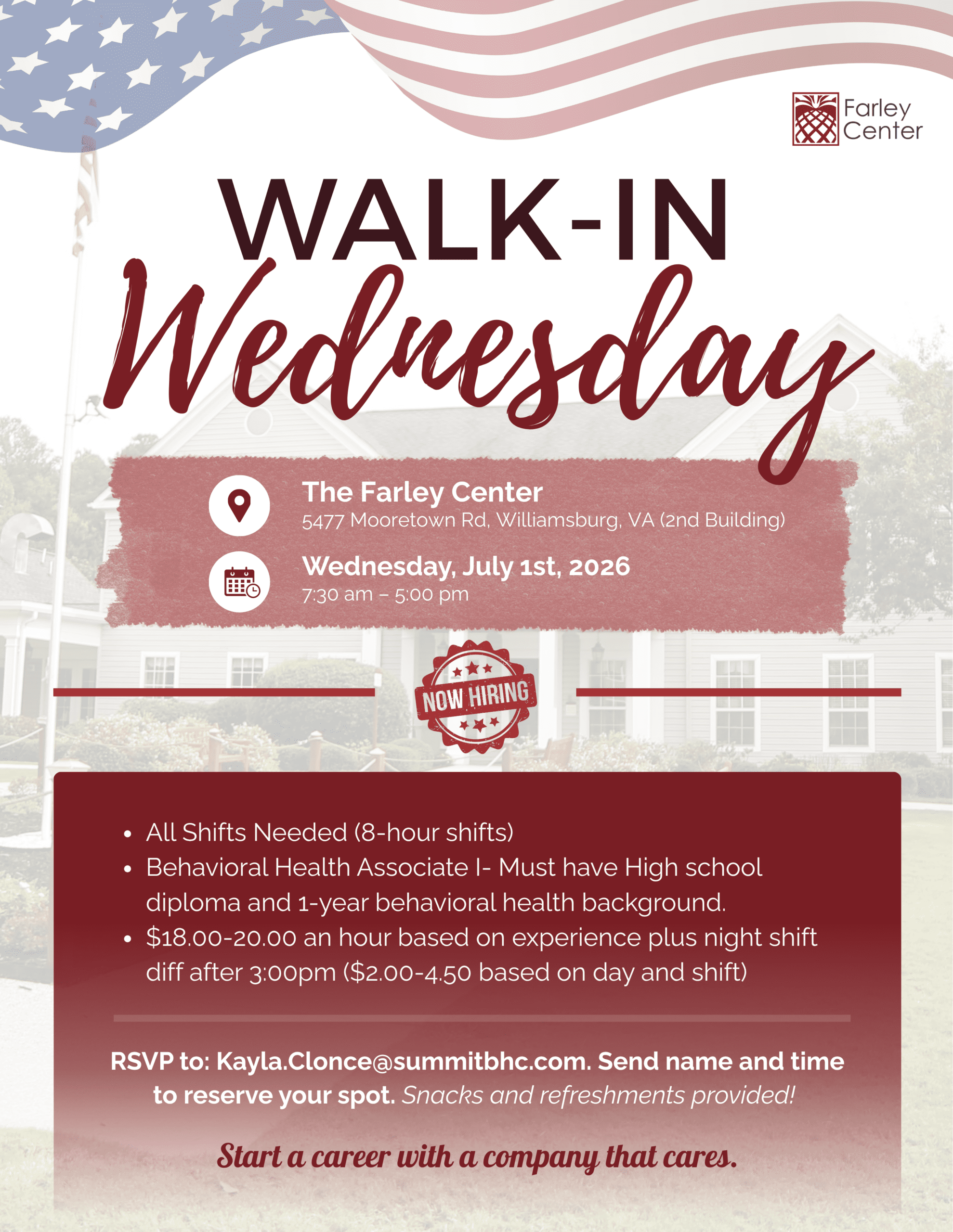WalkIn Wednesday Flyer